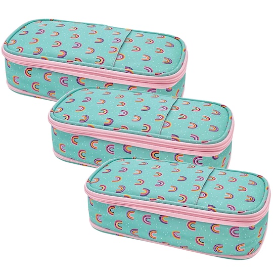Teacher Created Resources Oh Happy Day Rainbows Pencil Cases, 3ct.